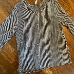 Striped Button-Up Top